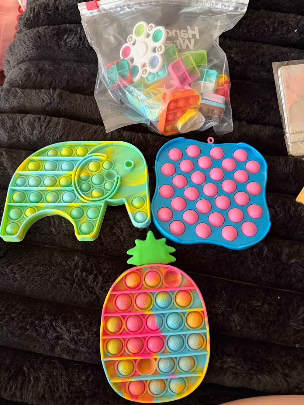 Colorful Kids Pop Sensory Toys - Pineapple, Elephant & Square Sets